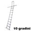 Immagine di scale shop c/ganci inox  10 gradini c/ganci x binario tubolare                                                                                           