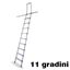 Immagine di scale shop c/ganci inox  11 gradini c/ganci x binario tubolare                                                                                           
