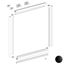 Immagine di Kit Universal per porta fissa con telaio in alluminio versione Eclettica alluminio anodizzato nero 