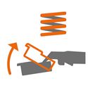 Immagine di 71T5690B MB V50 NI - CLIP top cerniera standard apertura 120° battuta mediana con molla fondello INSERTA nichel 