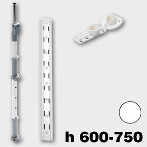 Immagine di cestelli corner lemans palo h 60/ 75 bianco set base x 2 vassoi                                                                                           