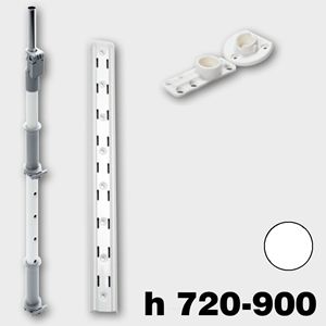 Immagine di cestelli corner lemans palo h 72/ 90 bianco set base x 2 vassoi                                                                                           
