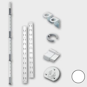 Immagine di cestelli corner lemans palo h122/140 bianco set colonna x 4 vassoi                                                                                           
