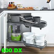 Immagine di cestelli corner lemans vassoio l60 dx antracite set 2 vassoi antracite                                                                                           