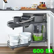 Immagine di cestelli corner lemans vassoio l60 sx antracite set 2 vassoi antracite                                                                                           