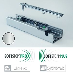 Immagine di colonne clickfixx guide 100 kg. argento telescopica softstop +/pro                                                                                           