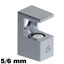 Immagine di mensoline grace c/foro mm.5/6 cromo l. morsetto x cristalli mm. 6                                                                                           