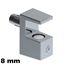Immagine di mensoline grace c/perno mm. 5 mm.  8 cromo l. morsetto x cristalli mm. 8                                                                                           