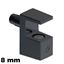 Immagine di mensoline grace c/perno mm. 5 mm.  8 nich.nero morsetto x cristalli mm. 8                                                                                           