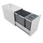Immagine di pattumiere estraibili inox 2 secchi 18 lt. + 8 lt.                                                                                           