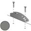 Immagine di snodi k-easy attacchi esterni nichel c/cover attacco grigio                                                                                           