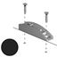 Immagine di snodi k-easy attacchi esterni nichel nero c/cover attacco antracite                                                                                           