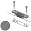 Immagine di snodi k-easy attacchi incasso nichel c/cover attacco grigia                                                                                           