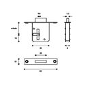 Immagine di serrature 24 b.q. fe 1 leva mm. 15 dx ott.to cat. quadro s/chiave                                                                                           