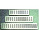 Immagine di griglie areazione alluminio h 80 l 280 arg. passaggio aria 52 cmq                                                                                           