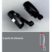 Immagine di antipanico modulo tondo 2 punti nero s/barra s/aste                                                                                           