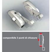 Immagine di antipanico modulo tondo 3 punti satin s/barra s/aste                                                                                           