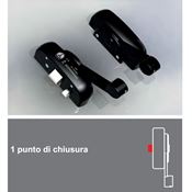 Immagine di antipanico modulo tondo elettr 1 punto nero s/barra                                                                                           
