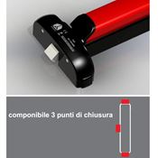 Immagine di antipanico modulo push l117 3p nero/ros c/barra rossa s/aste                                                                                           