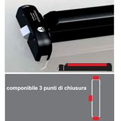 Immagine di antipanico modulo push motoriz l117 nero/rosso c/barra rossa s/aste                                                                                           