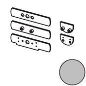 Immagine di antipanico modulo push vetro 1 p.to silver kit placche vetro                                                                                           