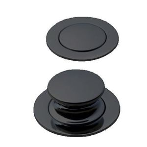 Immagine di serrature push lock pomoli pl tondi nero opaco plastica c/ghiera                                                                                           