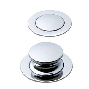 Immagine di serrature push lock pomoli zm tondi cromo luc. metallo c/ghiera                                                                                           