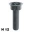 Immagine di piedini 423 plastica reg. std cm. 12 nero s/vite piastra fissa                                                                                           