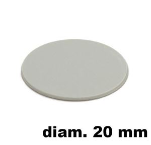 Immagine di tappi adesivi abs diam. mm. 20 grigio 94191 foglio 15 tappi                                                                                           