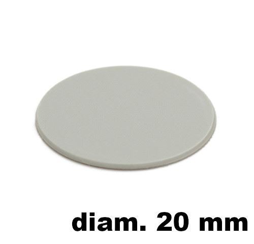 Immagine di tappi adesivi abs diam. mm. 20 grigio 94191 foglio 15 tappi                                                                                           