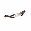 Immagine di Maniglia per mobili HZ0095 interasse mm 96 in lega di zinco e porcellana alucover brown con decoro Q6 