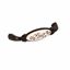 Immagine di Maniglia per mobili HZ0068 interasse mm 96 in lega di zinco e porcellana alucover brown con decoro P4 