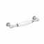 Immagine di Maniglia per mobili HZ0064 interasse mm 128 in lega di zinco e porcellana argento vecchio brillante 