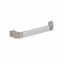 Immagine di Maniglia per mobili HZ0056 interasse mm 128 in lega di zinco e porcellana verniciato nichel satinato con decoro XX 