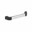 Immagine di Maniglia per mobili HZ0056 interasse mm 128 in lega di zinco e porcellana laccato nero opaco con decoro XX 