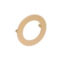 Immagine di Maniglia per mobili HZ0470 interasse mm 80 diametro mm 100 in lega di zinco alucover ottone 