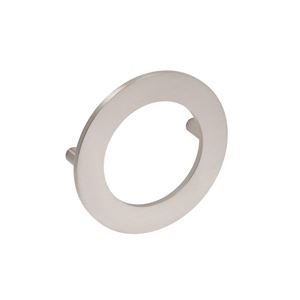 Immagine di Maniglia per mobili HZ0470 interasse mm 80 diametro mm 100 in lega di zinco nichel satinato 