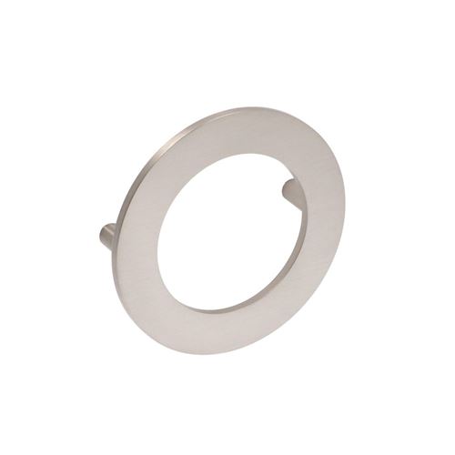 Immagine di Maniglia per mobili HZ0470 interasse mm 80 diametro mm 100 in lega di zinco nichel satinato 