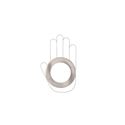 Immagine di Maniglia per mobili HZ0470 interasse mm 80 diametro mm 100 in lega di zinco nichel satinato 