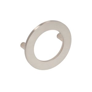Immagine di Maniglia per mobili HZ0470 interasse mm 64 diametro mm 80 in lega di zinco nichel satinato 