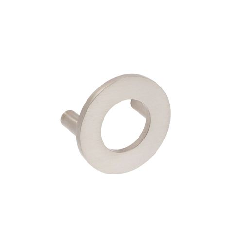 Immagine di Maniglia per mobili HZ0470 interasse mm 40 diametro mm 52 in lega di zinco nichel satinato 