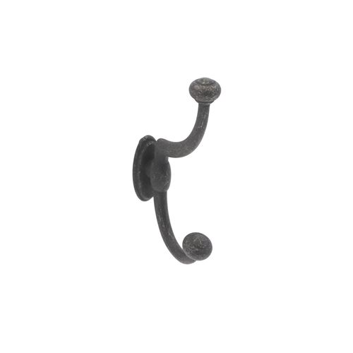 Immagine di Appendiabiti HZ0803 interasse mm 32 in lega di zinco vintage ferro nero 