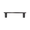 Immagine di Maniglia per mobili HZ0470 interasse mm 80 diametro mm 100 in lega di zinco laccato nero opaco 