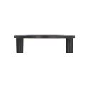 Immagine di Maniglia per mobili HZ0470 interasse mm 64 diametro mm 80 in lega di zinco laccato nero opaco 