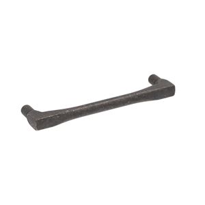 Immagine di Maniglia per mobili HZ0555 interasse mm 128 in lega di zinco vintage ferro nero 