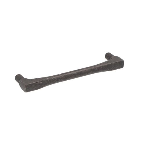 Immagine di Maniglia per mobili HZ0555 interasse mm 128 in lega di zinco vintage ferro nero 