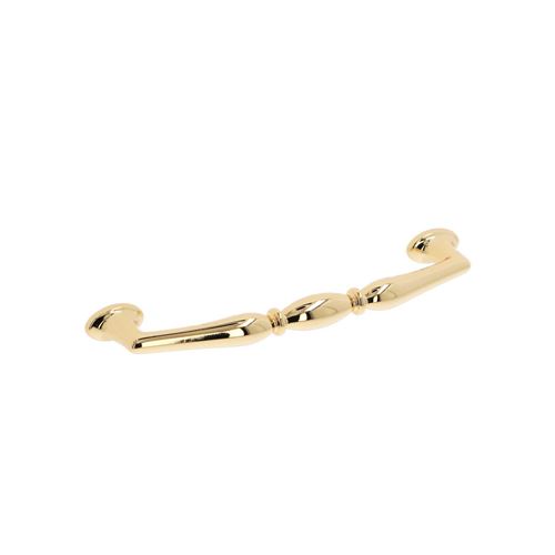 Immagine di Maniglia per mobili HZ0812 interasse mm 128 in lega di zinco placcato oro 