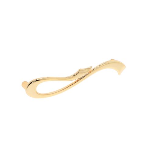Immagine di Maniglia per mobili HZ0637 interasse mm 128 in lega di zinco placcato oro 