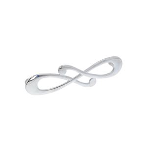 Immagine di Maniglia per mobili HZ0602 interasse mm 128 in lega di zinco cromo lucido 