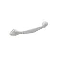 Immagine di Maniglia per mobili HZ0503 interasse mm 128 in lega di zinco royal bianco patina argento 